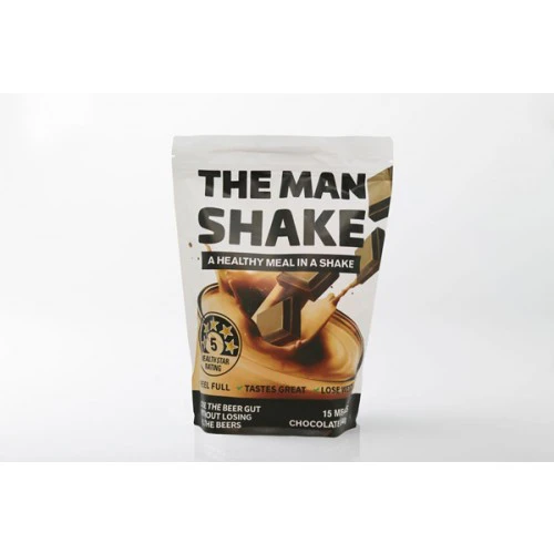 the man shake a healthy meal in a shake