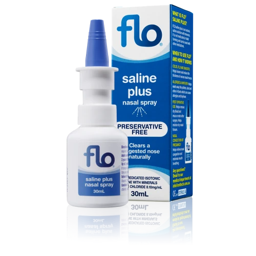 flo saline plus nasal spray 30mL