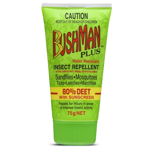 bushman plus sunscreen 80% deet
