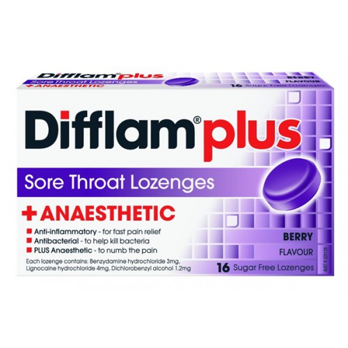 difflam plus sore throat lozenges