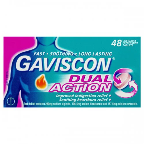 gaviscon dual action 48 tablets