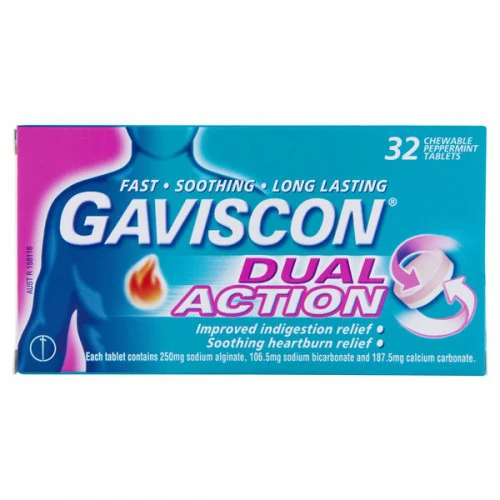 32 gaviscon dual action chewable