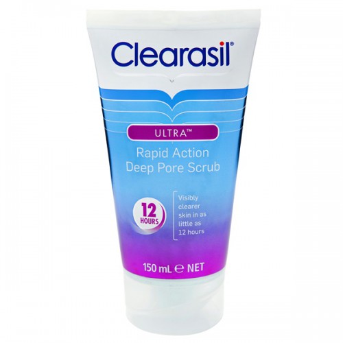 clearasil ultra rapid action deep pore scrub
