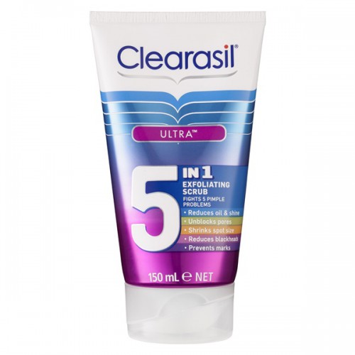 clearasil ultra 5 in 1 exfoliating scrub