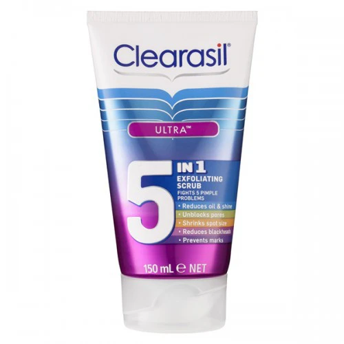 clearasil ultra 5 in 1 exfoliating scrub