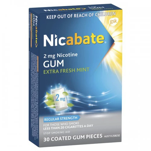 nicabate 2mg extra fresh mint gum