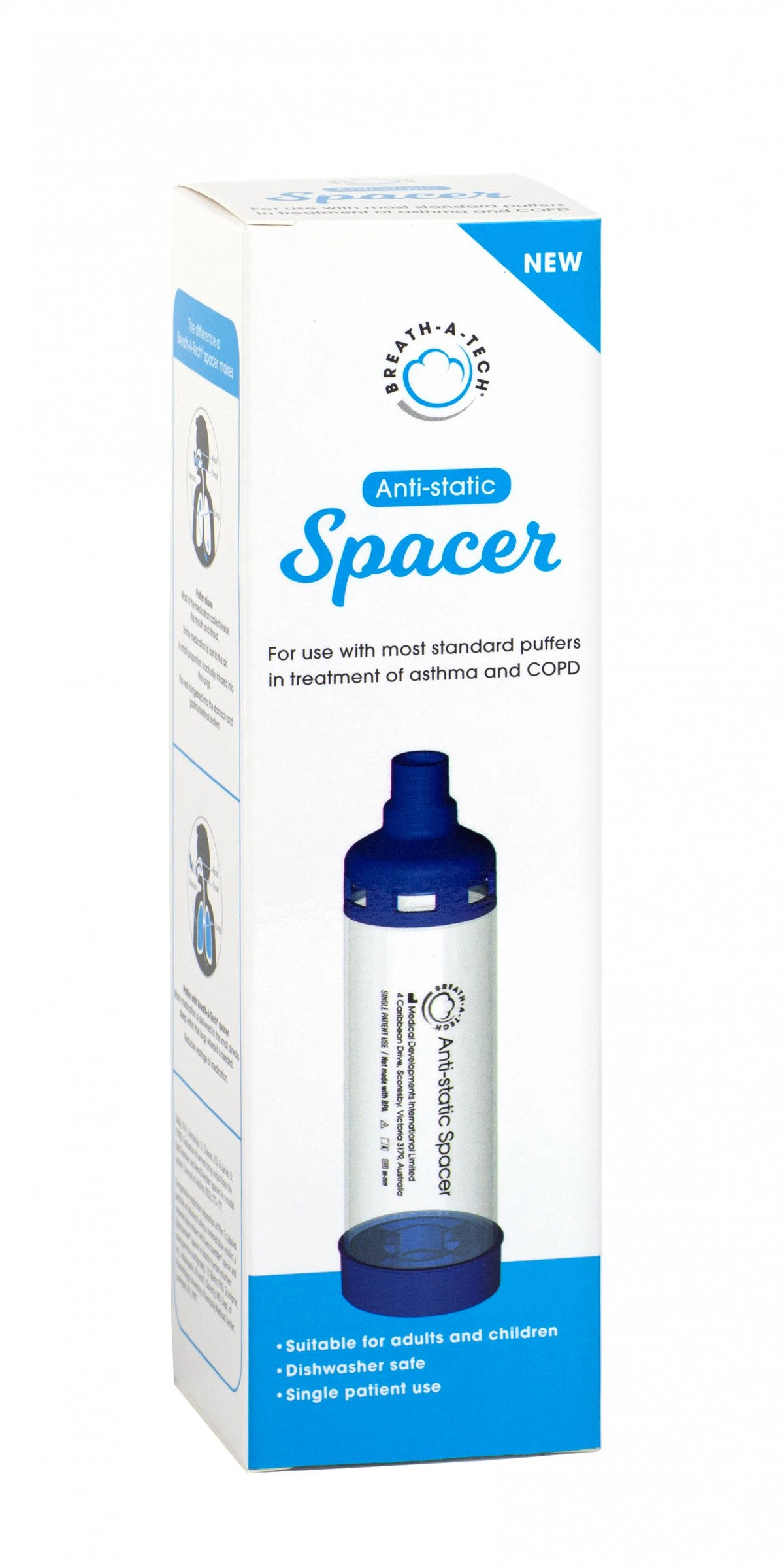 spacer & small anti static silicone for asthama and copd